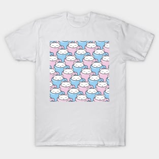 Cute white kitten pattern T-Shirt